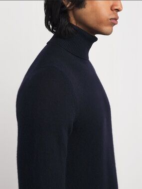 Emporio Armani Navy Cashmere Rollneck Sweater